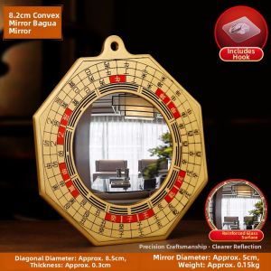 Ji Shanyuan | Convex Copper Nine Palaces Lo Pan Bagua Mirror Hanging Ornament