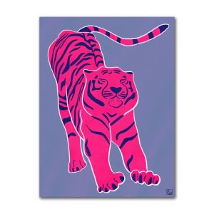 BILIBILI | Abstract animal beast posters red pink green tiger door lose sleep canvas painting Wall Art Pictures Nordic Home Decor