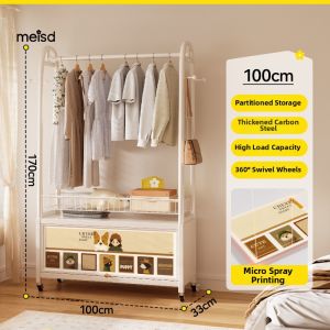 MEISD | Cream Colored Bedroom Multi-function Coat and Hat Rack Floor-standing