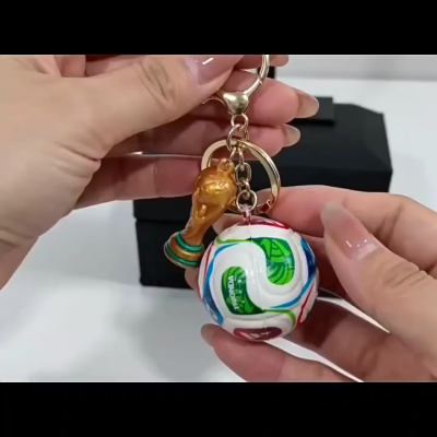 2026 World Cup Keychain - Football Trophy Fan Gift