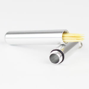 Portable Mini Travel Toothpick Box Creative Aluminum Alloy Stainless Steel Sealed Waterproof Toothpick Tube Family Storage Organizer