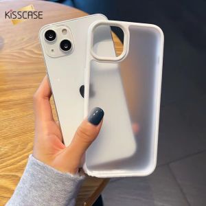 KISSCASE Phone Case for Iphon14/14 Pro/14 Pro Max/iphone 13 13 Pro 13 Pro Max/iphone 12 12 Pro 12 Pro Max Iphone 11 Contrast Color Frosted Transparent Case