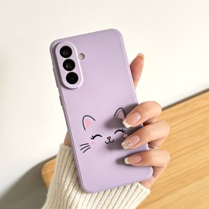 Cartoon Cat Pattern Phone Case For Samsung Galaxy S26 S25 Edge S24 S23 S22 S21 S20 S10 Note 20 10 Ultra Plus Soft Silicone Cover
