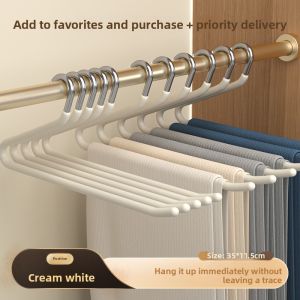 Japanese Style Z-Shaped Pants Hanger Non-Slip Wardrobe Storage Metal Clothes Hanger for Hanging Pants No Trace Trouser Clip
