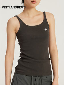 High Elastic Ribbed Squared Collar Tank Top