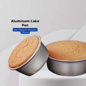 YU Ready Stock Aluminum Alloy Round Heart Shape Cake Pan Baking Mould 6/8/9 Inch Nonstick with Removable Bottom DIY Tool Chiffon Cake Mould