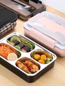 3 Grid 304 Stainless Steel Keep Warm Lunch Box Bento Box Food Container Food Storage Box Bekas Simpan Makanan