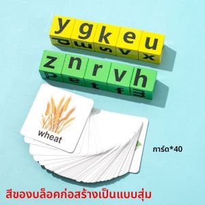 เกมพิจารณาคำศัพท์ตัวอักษรภาษาอังกฤษสำหรับเด็กวัยเตาะแตะ อุปกรณ์เรียนรู้แบบเริ่มต้น ของเล่นเสริมศักยภาพทางสมอง