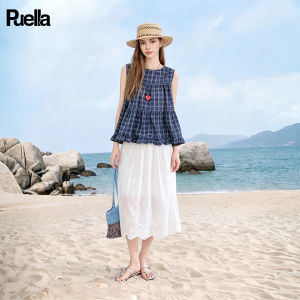 puella | Áo Tay Voan Họa Tiết Caro Gỗ Ngọt Ngào Mùa Hè