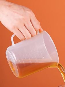 ถ้วยตวงพลาสติก PP มีฝาปิด ทนความร้อน ขนาด 250/500/1000/2000/3500/5000 มล ถ้วยตวงพลาสติกทนความร้อน ถ้วยตวงใส ถ้วยตวงมีมือจับ