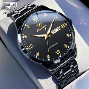 Đồng Hồ Cơ Tự Động Sang Trọng JSDUN Dành Cho Nam Giới Thép Không Gỉ Dạ Quang Chống Thấm Nước Thời Trang Công Sở Hiển Thị Chữ Số La Mã