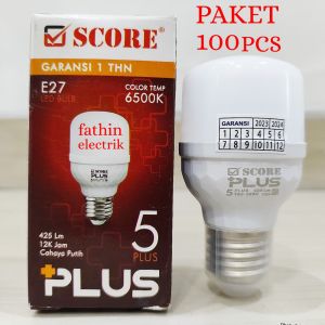 BOHLAM LED / LAMPU LED SCORE PLUS EXTRA BUBLE WRAP 5W-60W HARGA GROSIR / HARGA KOLIAN