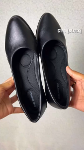 [G-SHOES] Ready Stock ChelseaPolo Women Black Formal Shoes C111 C222 Kasut Sarung Hitam Kilat Wanita