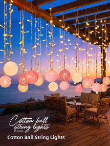BEAUTY IN THE LIGHT | Blinking Cotton Ball and Ice Strip String Lights