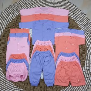 Paket hemat 18 pcs seri baru / warna seri cewe pink / paket baju bayi newborn 0-4 bulan