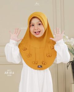 Arrafi AR 814 kids New jilbab hijab kerudung Jersey instan anak kids wanita pita bagian dada TK SD 5 6 7 8 9 10 tahun lucu murah lebaran idul fitri terbaru terlaris viral kekinian ootd best seller 2024 daily simple gratis ongkir COD
