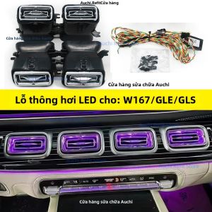 Đèn LED 64 Màu Cho Cửa Gió Điều Hòa Mercedes Benz W167 2020+ GLE GLS GLE53 GLS63 Đèn Nội Thất RGB Đèn Trang Trí Kiểu Vòi Tuabin