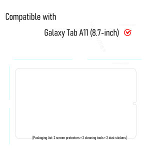 2 Packs HD Tempered Glass Film Screen Protector For Samsung Galaxy Tab S11 S10 lite S10FE S9 S9FE S9 FE Plus S6lite A9 A11 A9+