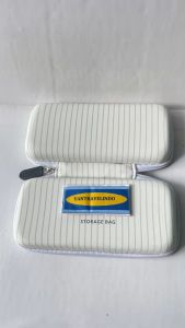 CASE PUTIH  HARDISK SSD M2 M.2  TAS PELINGDUNG RESTLETING ZIP HARDCASE SOFT 15X7X4 CM