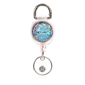 DEYIKEY | Adjustable Clip Transparent Badge Clip for Keys and ID Card Holders