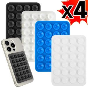 4Pcs Soft Silicone Suction Pad Fixture Phone Self-adhesive Suction Cup Backed Anti-Slip Holder Mount Suction