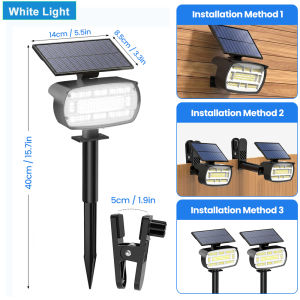 NEWSTYLE | Multiple Installations Clip On Solar Landscape Lights Outdoor Waterproof IP65 Solar Powered Railing Light For Garden Decor