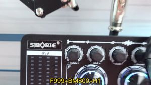 Paket Lengkap Soundcard Mic Headphone Siborie F999+BM800+H1 untuk Live Streaming Media
