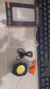 Multi-functional Portable Camping Light Keychain Mini Rechargeable Led Light With Hidden Whistle Ideal For Outdoor & Emergency Use