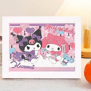 ภาพครอสติสคริสตัล ภาพวาดเพชร diamond painting DIY  ภาพติดเพชรพร้อมกรอบรูป