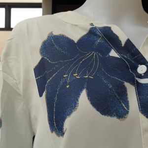 Atasan Blouse Wanita Korea Import Motif Bunga T8185e