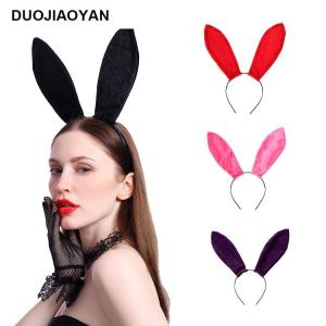 Phụ Kiện Tóc Nhung Màu Đen Cho Phụ Nữ Phụ Kiện Tóc Hình Tai Thỏ Mèo Gió Lạnh Giáng Sinh Phụ Kiện Tóc Giày Dép Quà Tặng Trang Sức Phụ Kiện