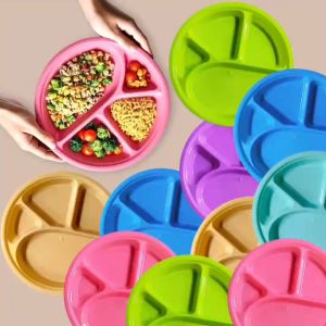 🎄Christmas Special 12pcs 10inch Divided Plate Set - BPA-Free Party Essential Dishwasher Safe for Holiday Dining