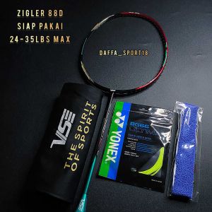 Raket Badminton VSE ZIGLER Original Siap Pakai Free Tas Dan Grip