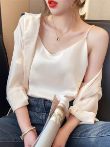 plus Size French Style V-Neck Camisole Tank Top Womens plus Size Inner Wear Adjustable Sleeveless Base Shirt Summer Casual