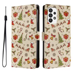 Christmas Leather Case For Samsung Galaxy A91 A70 A71 A72 A73 A51 A52 A53 A54 A55 A56 A50 A20 A22 A23 A24 A25 A32 A33 A35 4G 5G