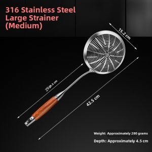 Korade | Heat Resistant 316 Stainless Steel Large Strainer