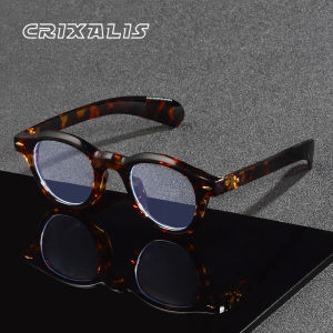 CRIXALIS Round Blue Light Glasses for Women Men Fashion Retro Round 90s Small Frame Computer Eyeglasses Anti Eyestrain