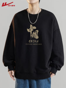 Warrior Heavyweight Hoodie Mens Long Sleeve round Neck T-Shirt Fashion Urban Wear Polyester Casual Comfortable Autumn Spring