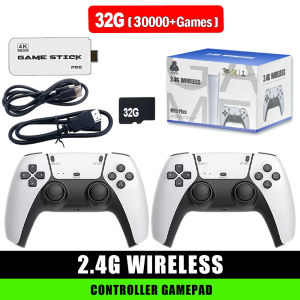 M15 Built-in 3/40000+ Retro Games 4K TV Game Stick 64GB Console with Wireless Gamepads Supports 23+ Simulators for HD TV Gaming