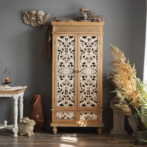 American Style Retro Storage Cabinet Shoe Cabinet Hall Cabinet Living Room Simple Creative Bookcase Wooden Frame Structure