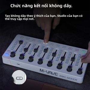 Bộ Điều Khiển MIDI Không Dây M-VAVE SMK-Mixer Kết Nối USB Có Thể Sạc Lại Bảng Điều Khiển Trộn Âm Cho Windows/Mac/iOS/Android