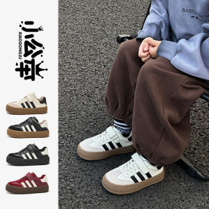 Childrens Genuine Leather Deqin Shoes Spring New Style Casual Fashion Soft Bottom Girls Sports Shoes Boys Board Shoes