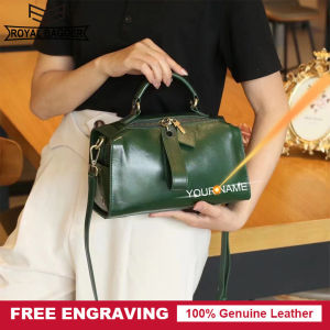 Royal Bagger Handbags for Women Genuine Cow Leather Large Capacity Two Shoulder Straps Ladies Fashion Crossbody Bag 88803
