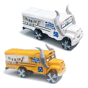 Takara Tomy | Pixar Cars Miss Fritter School Bus Anime Figure Kids Truck Model Toy Alloy Material Racing Car Childrens Birthday Gifts