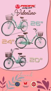 Sepeda Keranjang Dewasa PACIFIC VALENTINO Ukuran 20 24 26 Inch City Bike Keranjang