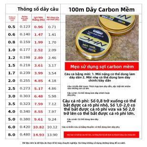 DIAOHAINI | Dây Câu Cá Chính Bằng Carbon Cao Cường Độ Mềm