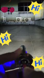 Lampu Led Utama motor H4 Senja biru kaki 3 H4 Vixion sonic mxking tiger thunder gl cbr ninja scoopy crf klx dll Lampu Led Laser H4 senja biru