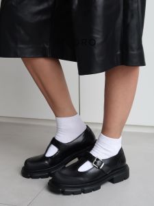 Pedro Cowhide Mary Jane Shoes Womens Original Series College Style Leather Single Shoes Casual Fashion Footwear