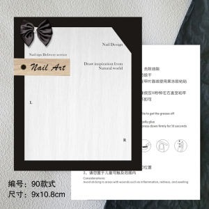 In Stock Ins Minimalist Black and White Accessible Luxury Wear Nail Tool Display Card Nail Background Cardboard Product Description Printing
