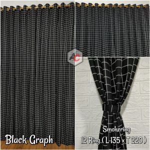 gorden smokring 12 lubang motif kotak hitam